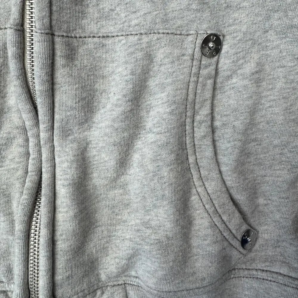 True Religion Heather‎ Gray Mens M Full Zip Up Hoodie Sweater